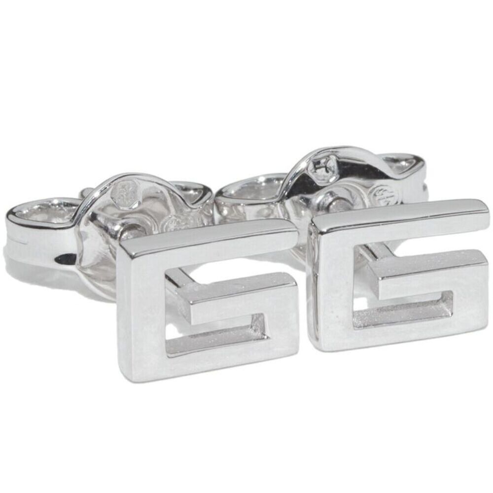 Gucci G Logo K18WG Stud Earrings